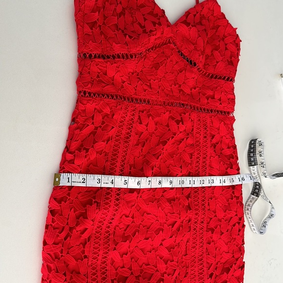PRICE DROP SUPER SEXY $55 NWT S6 BARDOT LACE DRESS IN RED - Picture 15 of 16